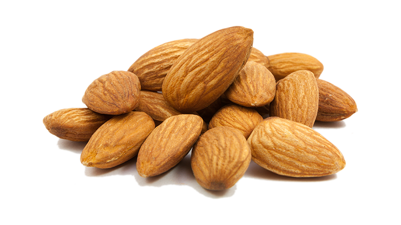 transparent image of a pile of almonds